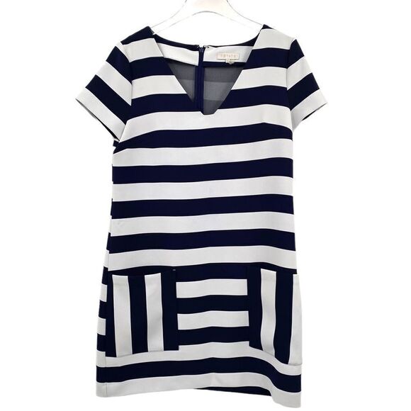 1. state navy & White Striped Dress Size M - Picture 2 of 6